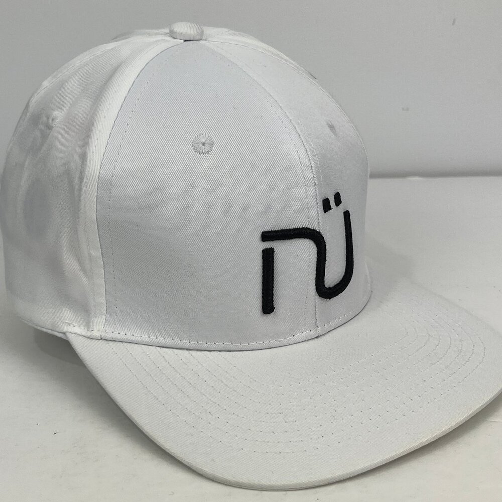 NU Snapback Cap Size Adjustable White Polyester